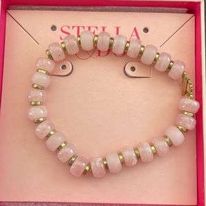 Stella & Dot Modern Bohemian Beaded Stretch Bracelet - Pink Multi